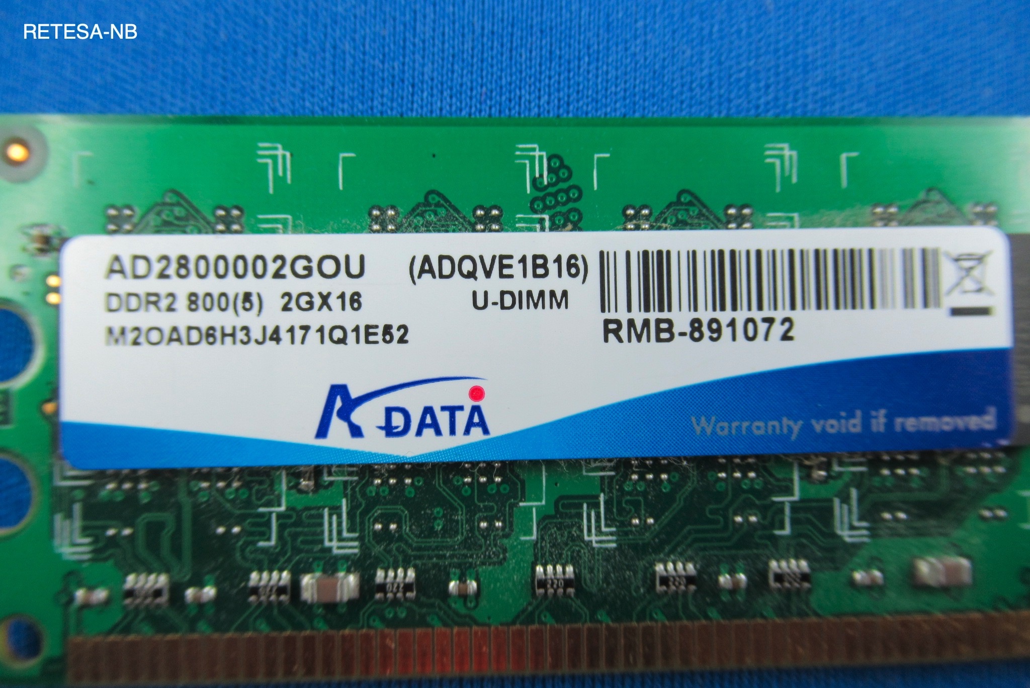 DDR2-RAM 2GB PC800 ADATA AD2800002GOU