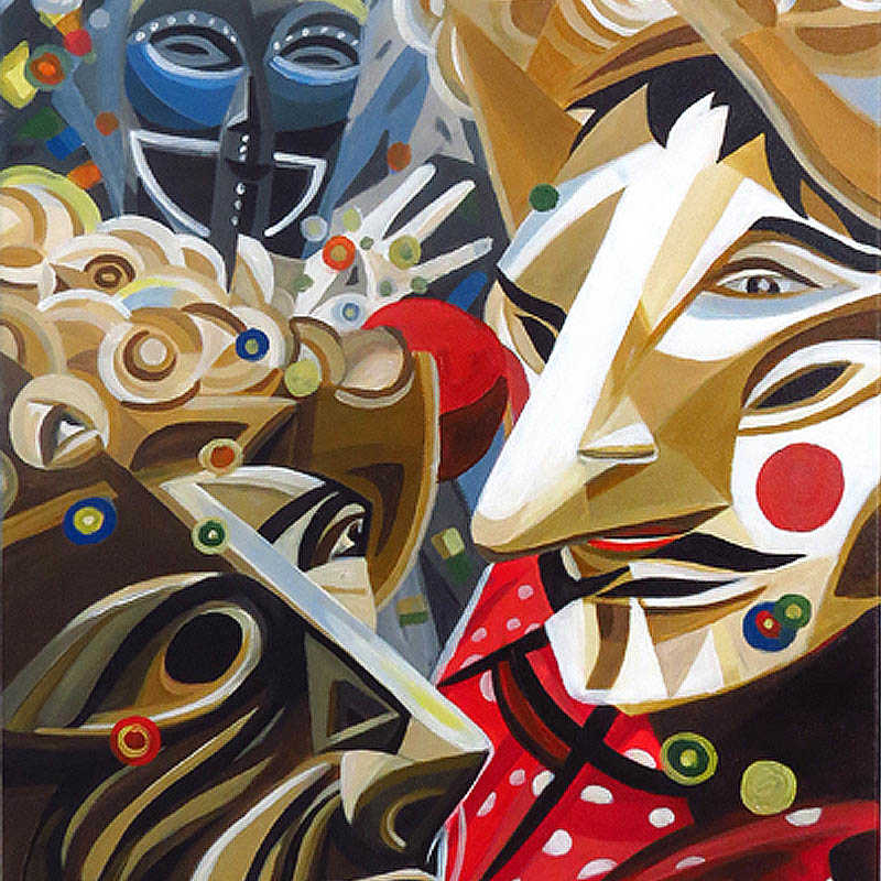 "Masken2" / 40x50cm / 2015