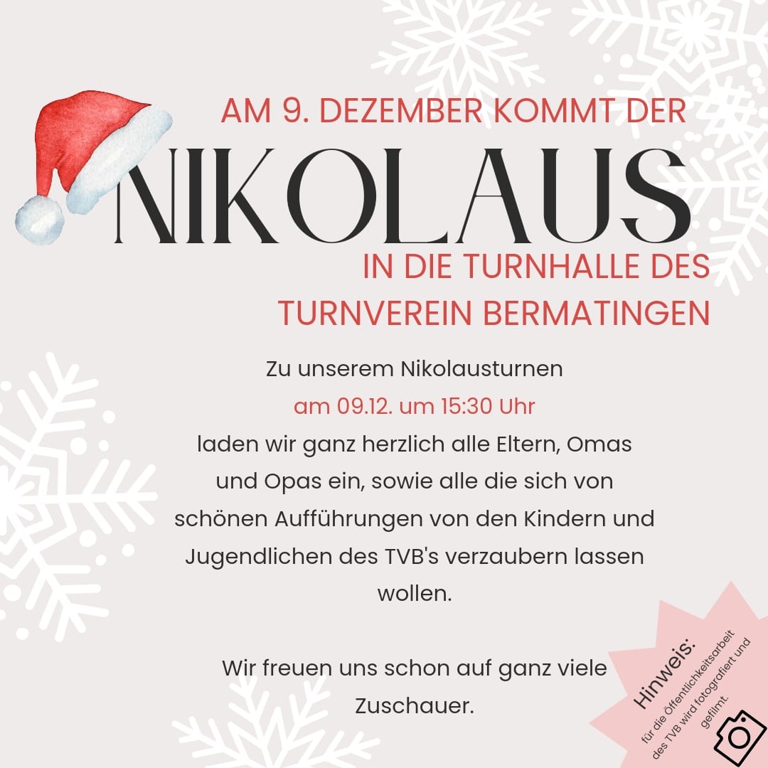 Nikolaus-Turnschau 09.12.2023 / 15:30 / Turnhalle Bermatingen