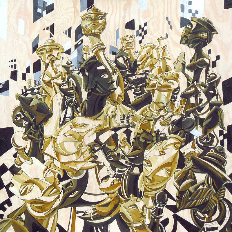 "Chess-Society 2014"
/ 100x100cm / 2014
