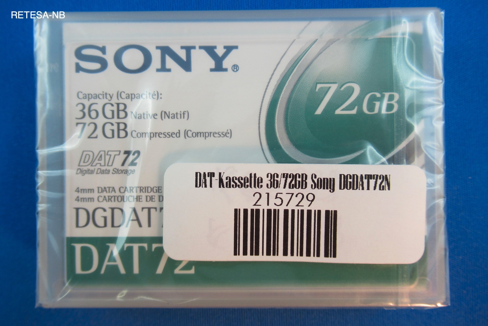 DAT-Kassette 36/72GB Sony DGDAT72N