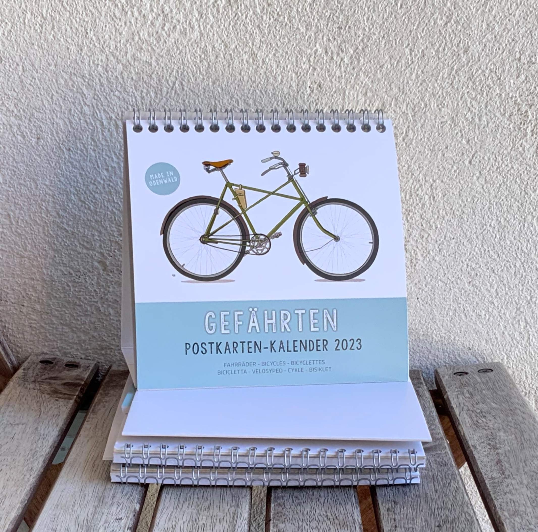 Tischkalender mit Fahrrad-Motive
