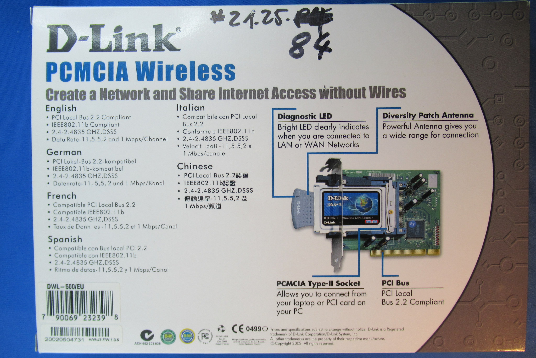 Airplus WLAN PCI-Card D-Link DWL-500