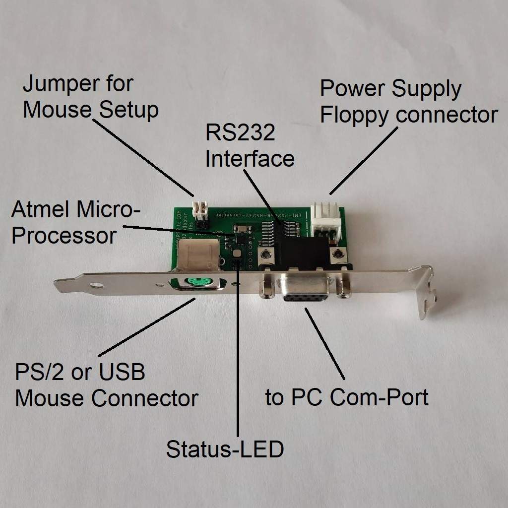 Retro-PC PS/2-Maus-to-COM-Port-Adapter RS232