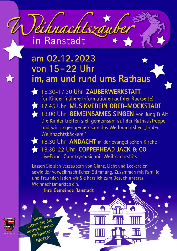 Save the date: Weihnachtszauber in Ranstadt