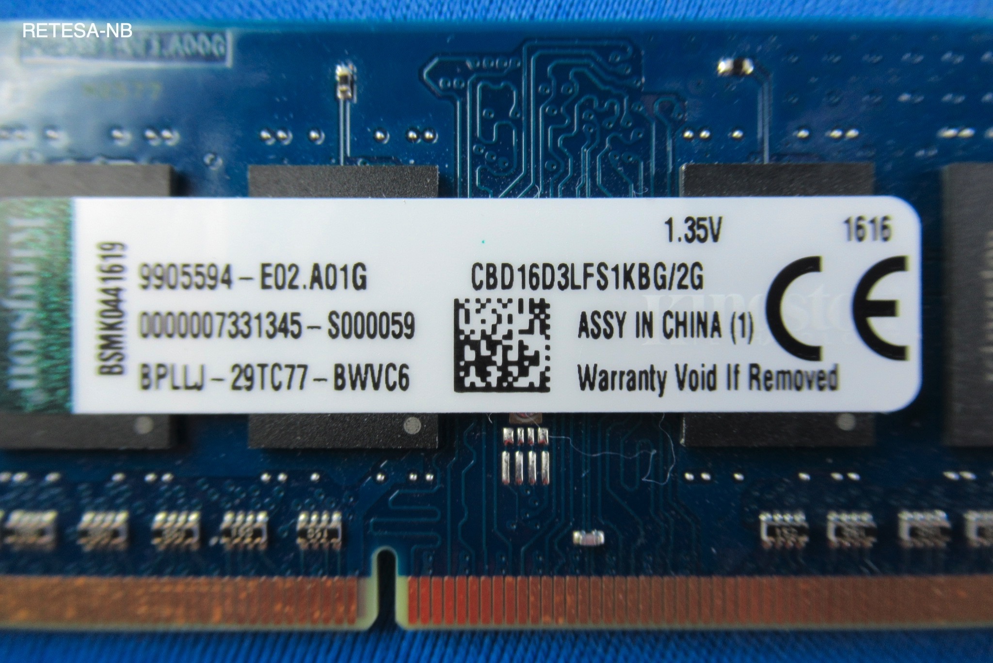 QNAP DDR3-RAM 2GB für TS-251A QNAP RAM-2GDR3L-SO-1600
