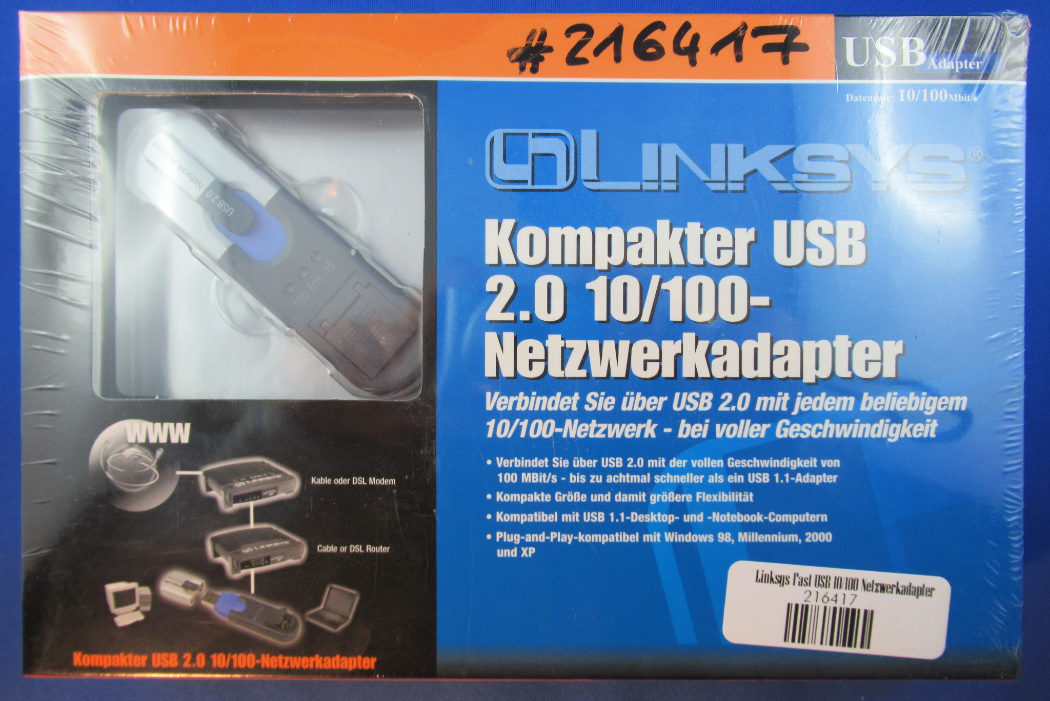 Fast USB 10/100 Netzwerkadapter LINKSYS USB200M-DE