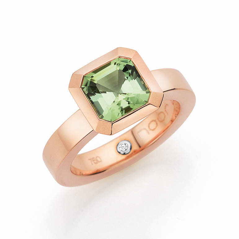 noor, turmalinring, emerald cut