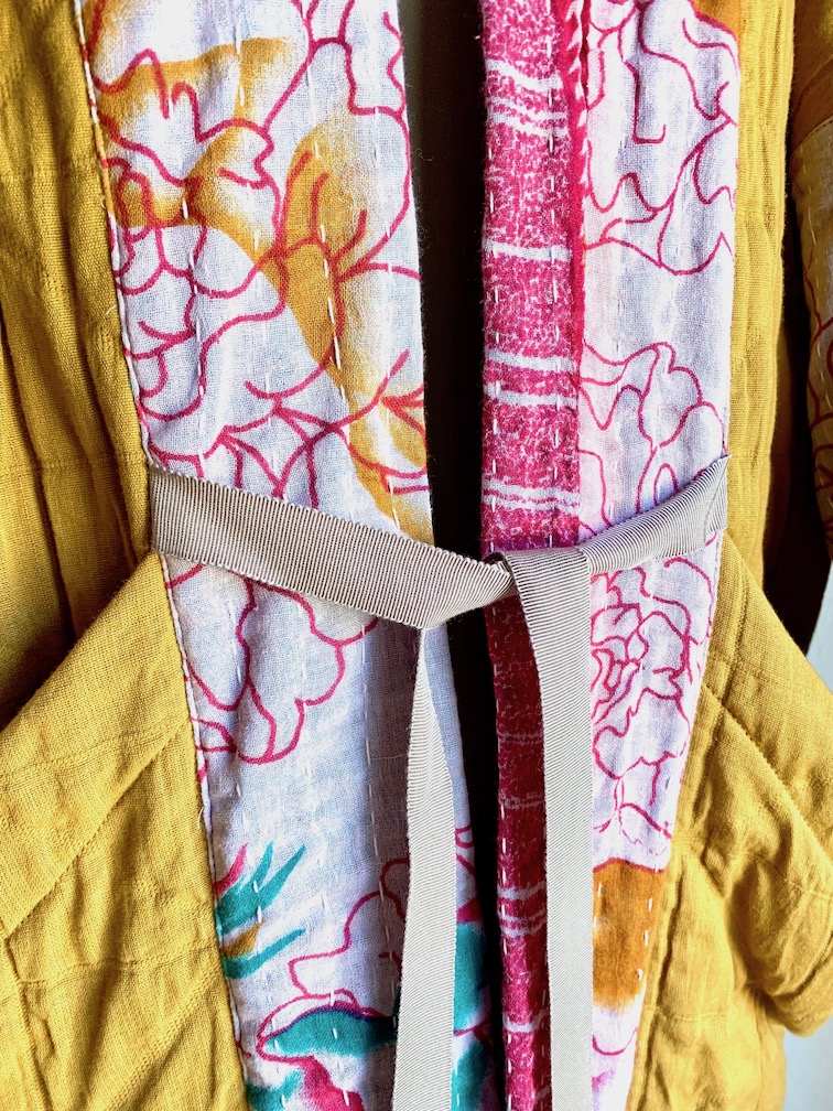 SALE, Kimono-Mantel, Senfgelb, gr. M