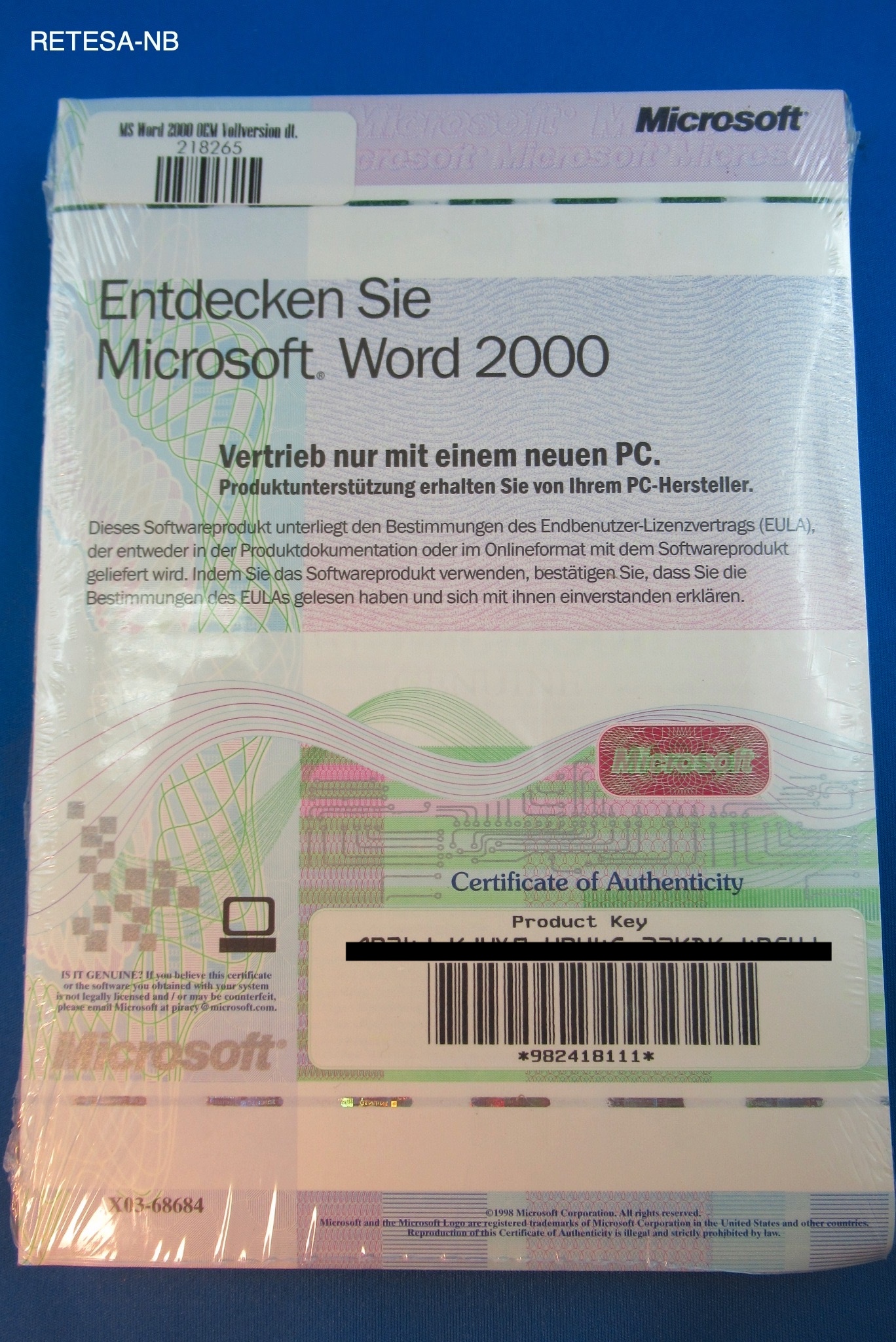 MS-Word 2000 OEM Vollversion dt.