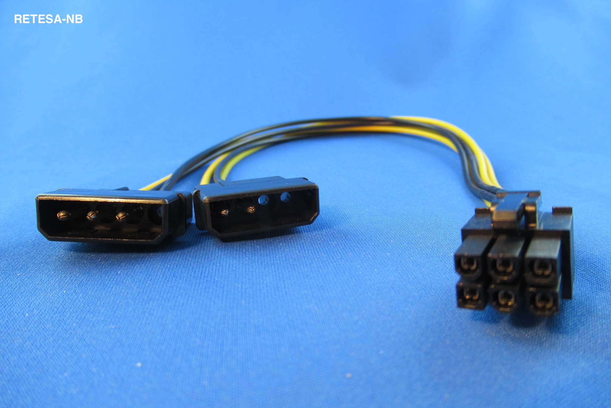 Stromadapter intern, 2x4pol zu 6pol für PCIe (PCI-Express) Grafikkarten INTOS 26628