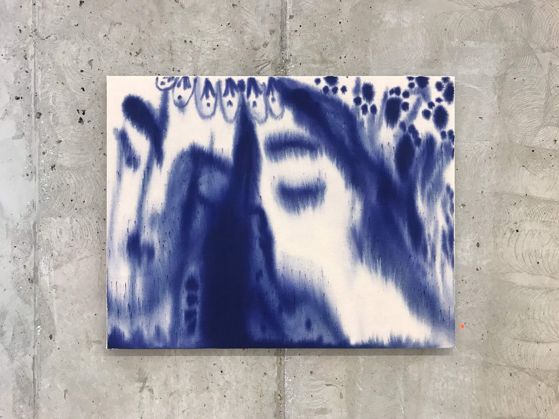 48 x 62 cm _ Indigo on cotton fabric, 2019