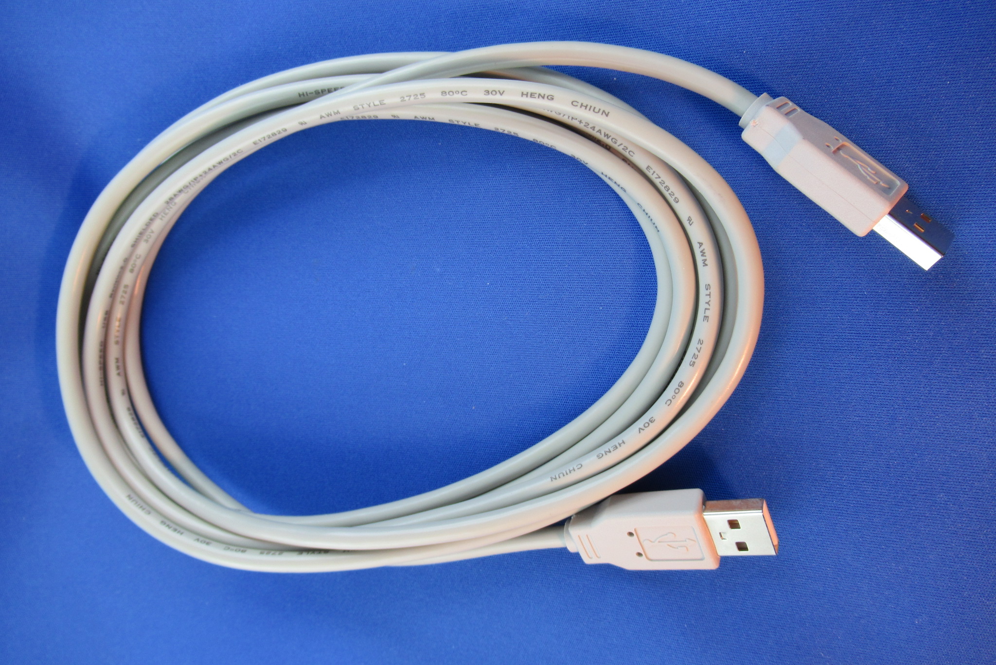 USB 2.0 Anschlusskabel Stecker Typ A/Stecker Typ A 3m grau