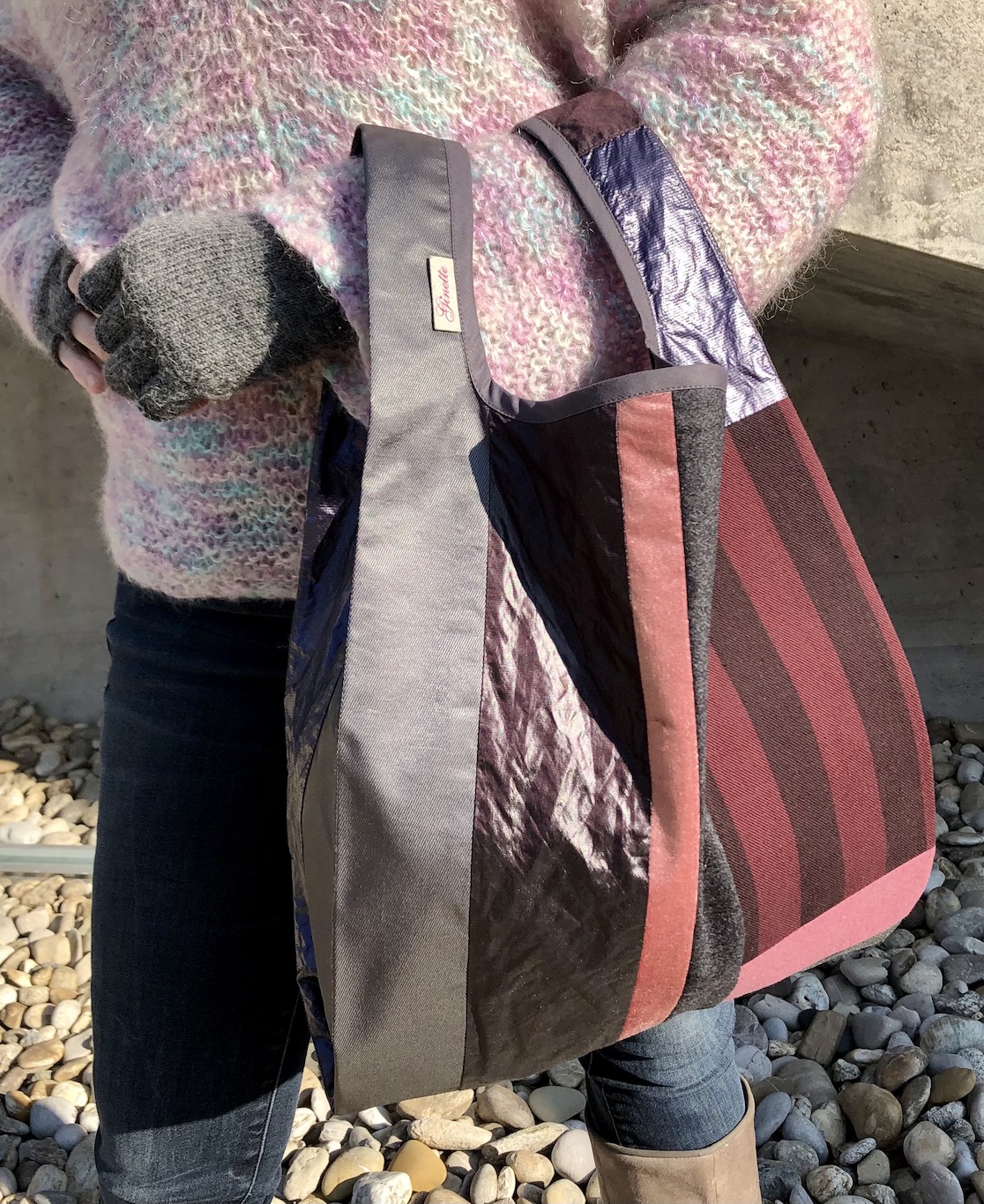 SALE: Das feine Sackerl, Unikat, dunkelrot/lila