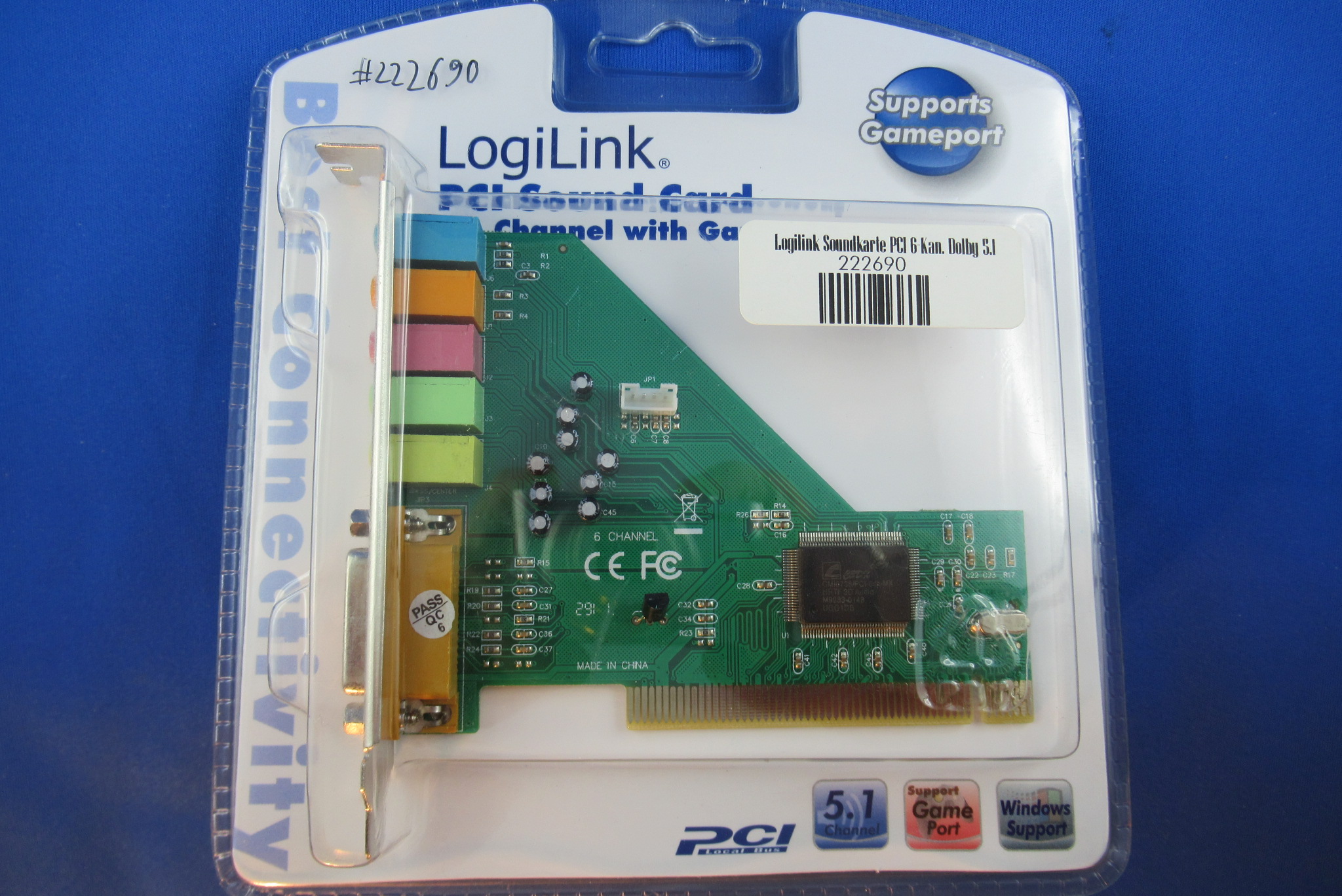 Soundkarte PCI 6-Kan. Dolby 5.1 LOGILINK PC0027B