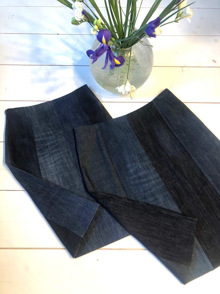 Rock aus 100% verlassenen Jeans, Gr. 34