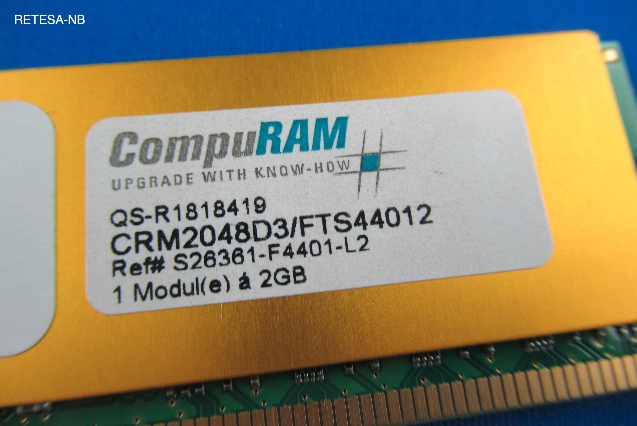 FTS DDR3-RAM 2GB PC1333 COMPURAM CRM2048D3/FTS44012