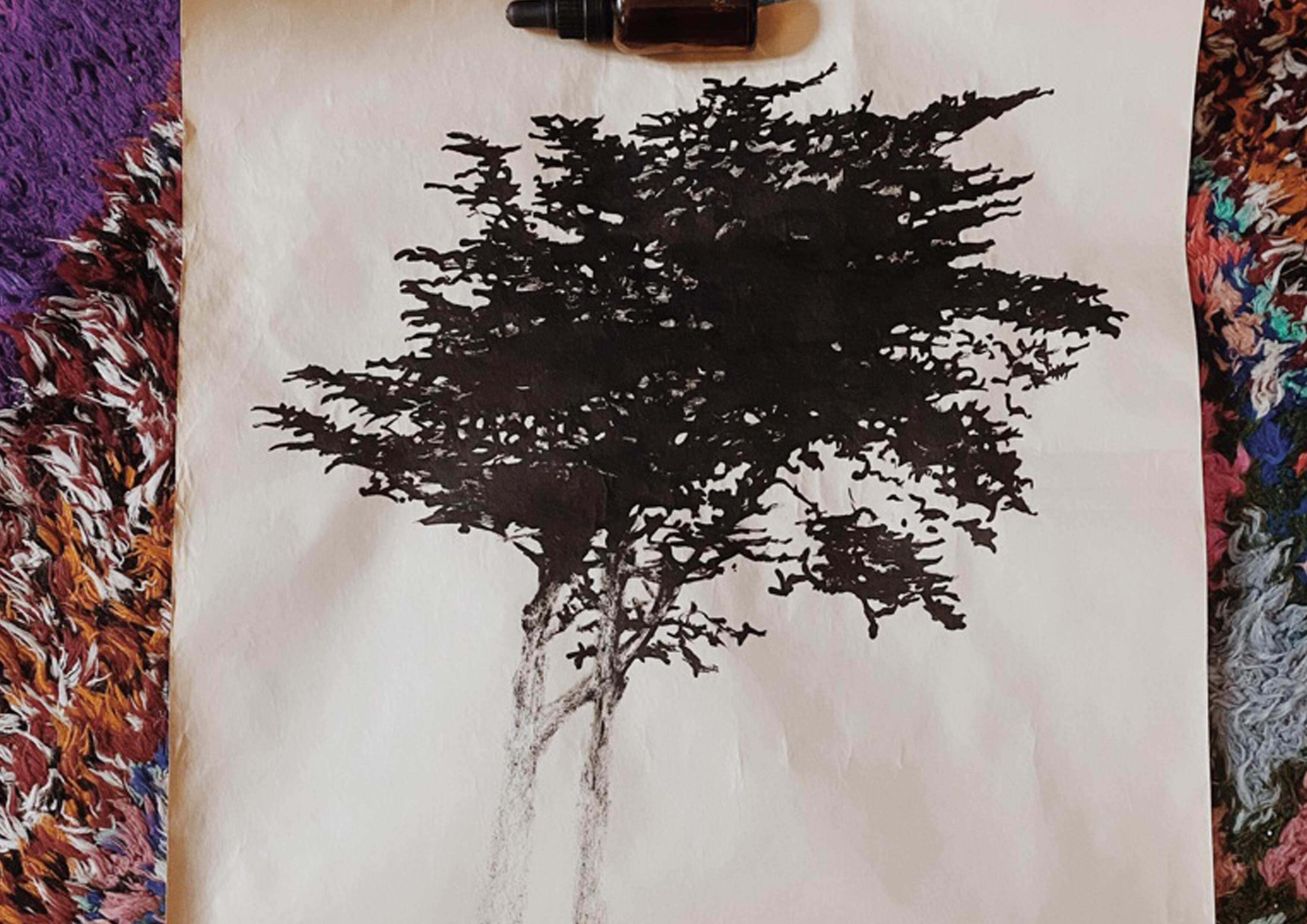 On painting trees, folded landscapes and travelling within the Soul...