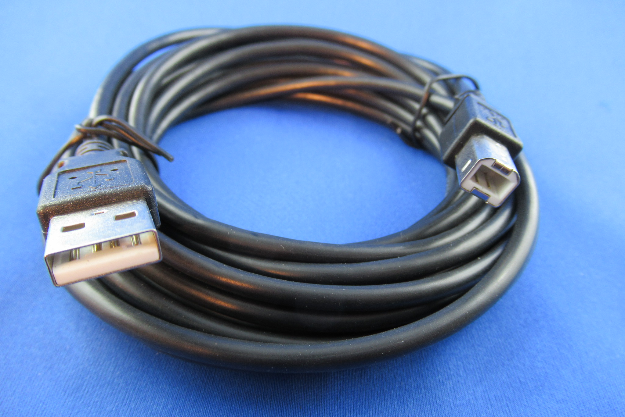 USB 2.0 Anschlusskabel Stecker Typ A/Stecker Typ B 5m schwarz
