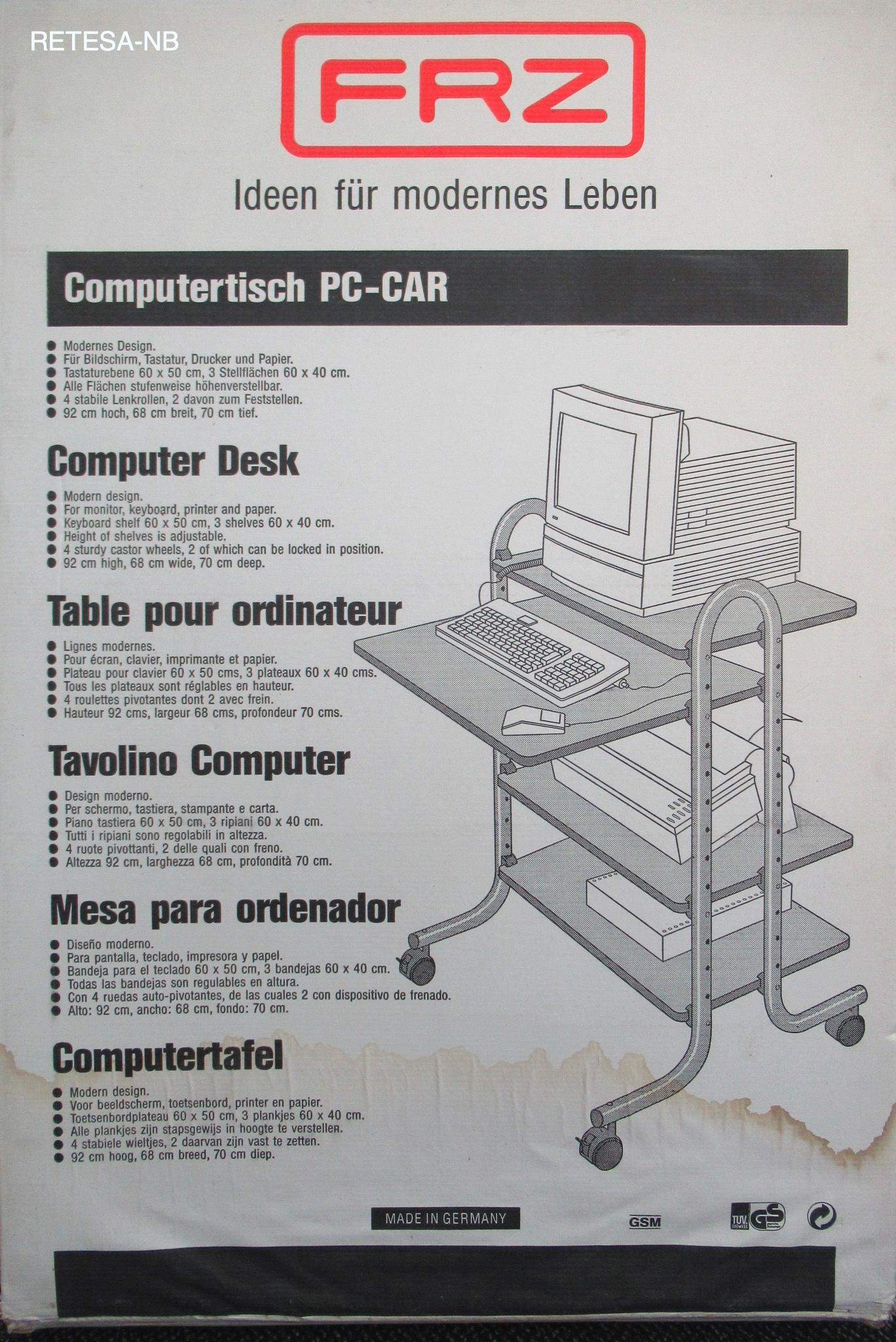 PC-Tisch "PC-CAR" schwarz  FRZ 80200