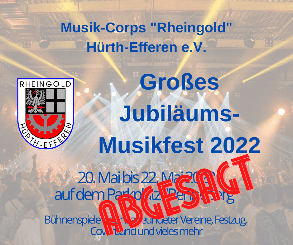 Absage Jubiläums-Musikfest 2022