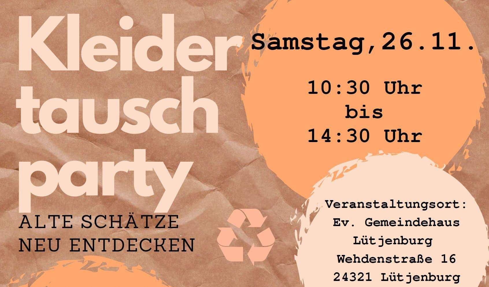 Kleidertauschparty am 26.11.2022 in Lütjenburg