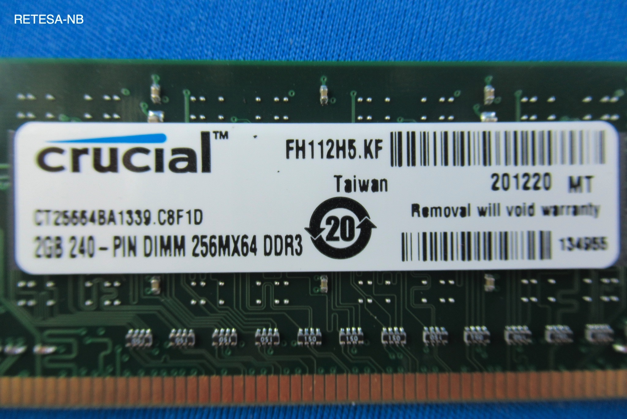 DDR3-RAM 2GB PC1333 CL9 Crucial CT25664BA1339