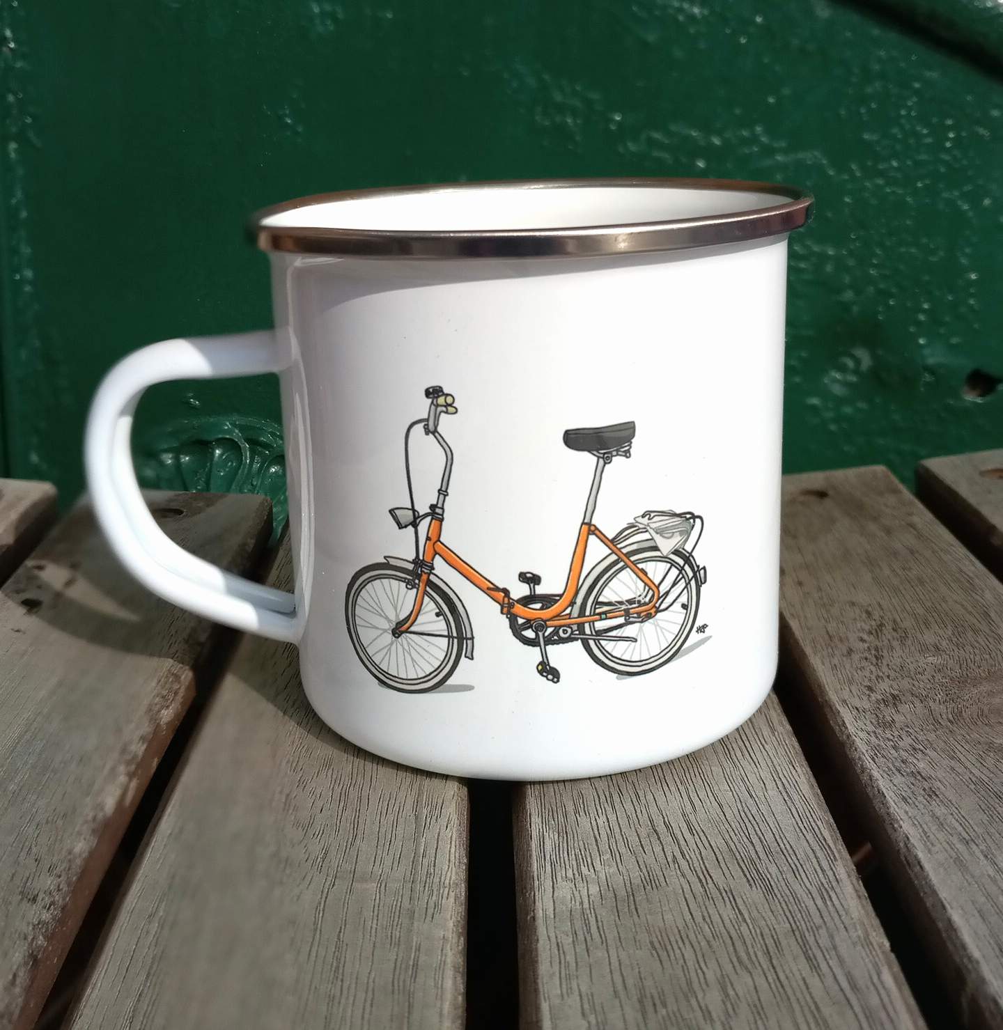 Klapprad - Emailletasse