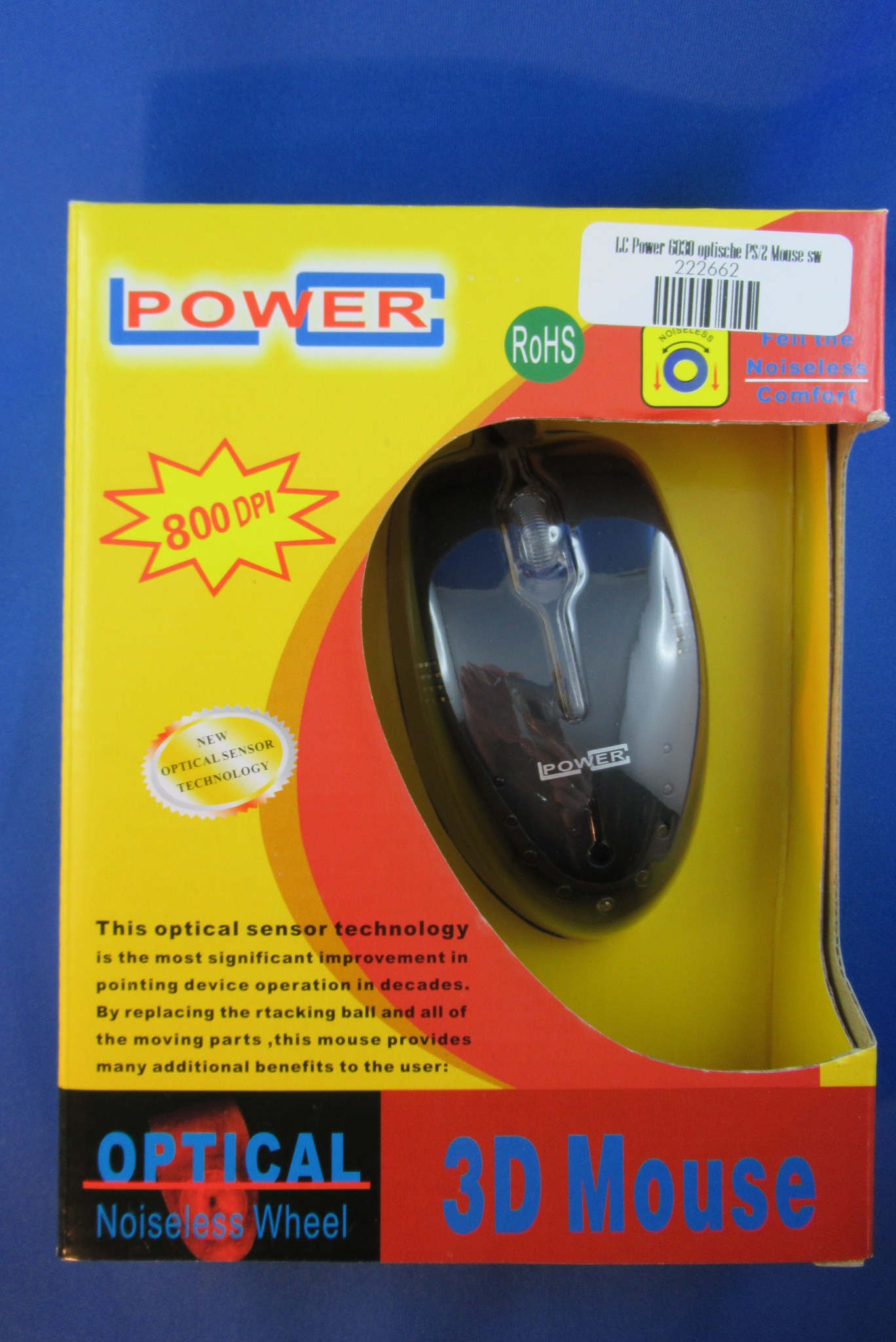 optische PS/2-Mouse schwarz LC-Power 6030