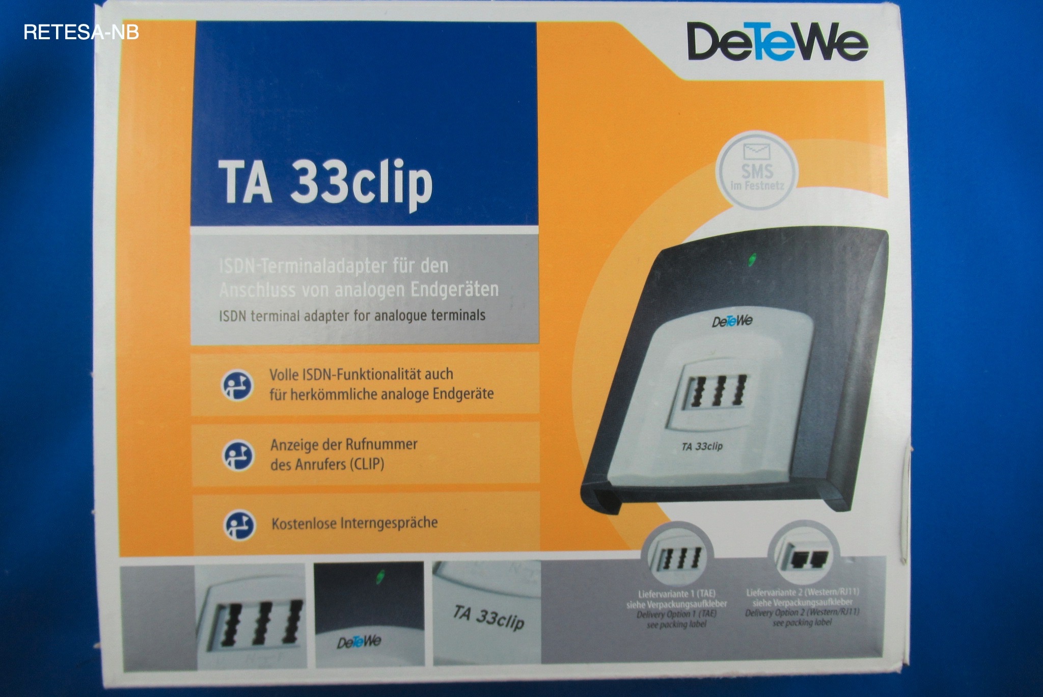 TA 33clip ISDN-Terminaladapter DETEWE 207002